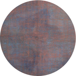 Round Traditional Granite Gray Persian Rug, tr3503