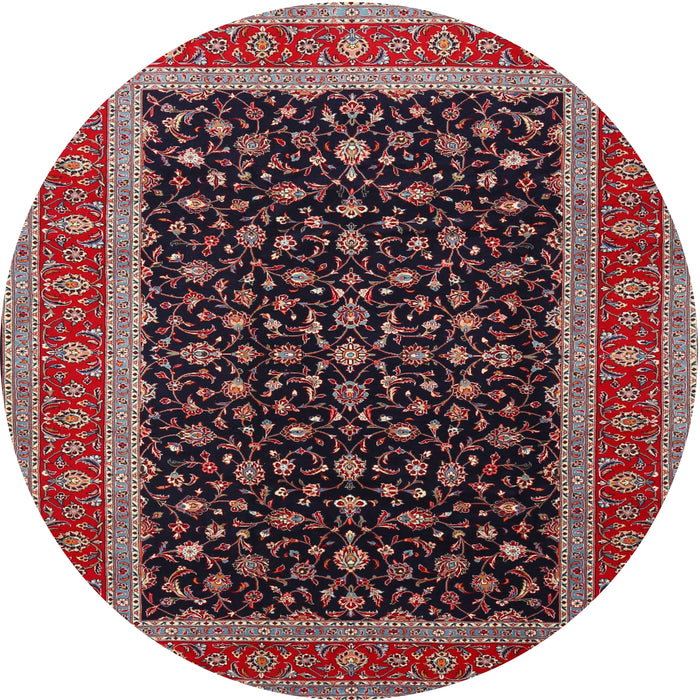 Round Traditional Deep Red Persian Rug, tr3505