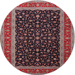 Square Machine Washable Traditional Deep Red Rug, wshtr3505