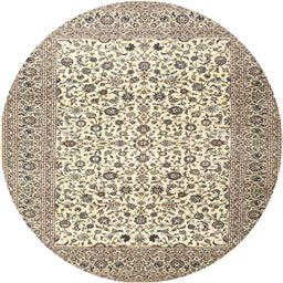 Square Machine Washable Traditional Brown Rug, wshtr3506