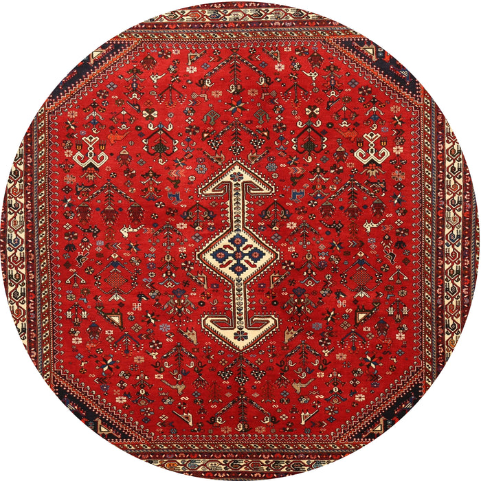 Square Machine Washable Traditional Sienna Brown Rug, wshtr3509