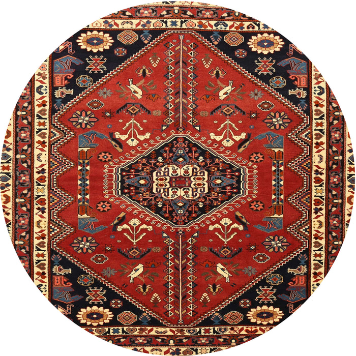 Square Machine Washable Traditional Tomato Red Rug, wshtr3510