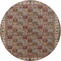 Square Machine Washable Traditional Light French Beige Brown Rug, wshtr3512