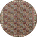 Square Machine Washable Traditional Light French Beige Brown Rug, wshtr3512