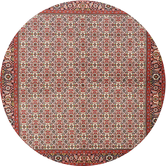 Round Traditional Tan Brown Persian Rug, tr3513