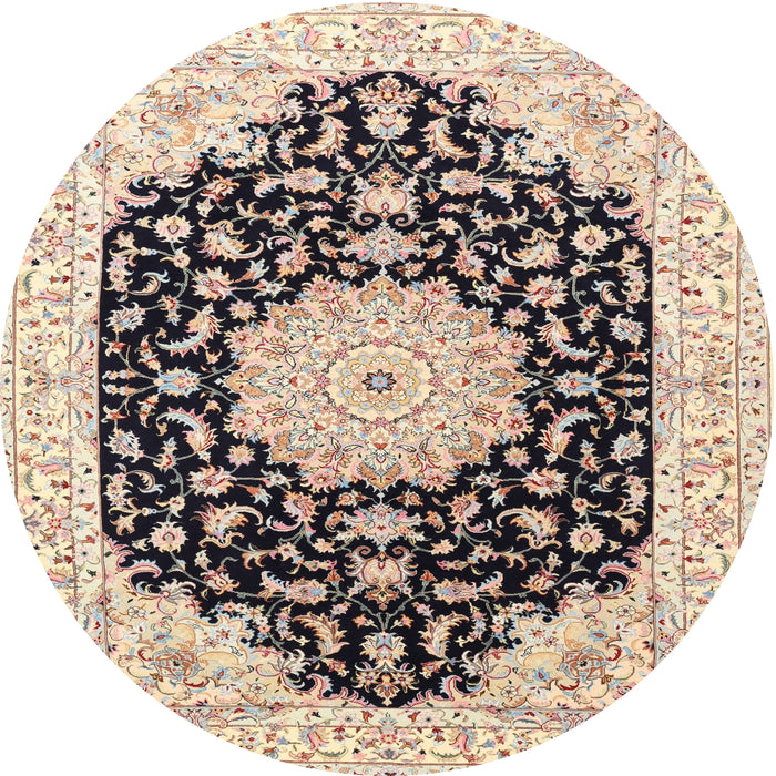 Round Traditional Brown Persian Rug, tr3520