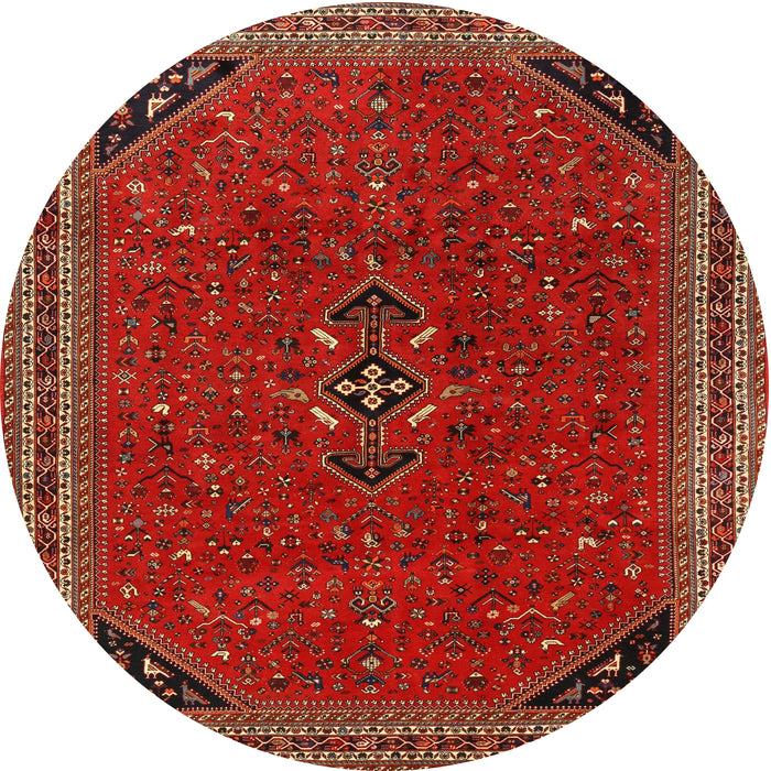 Square Machine Washable Traditional Sienna Brown Rug, wshtr3521