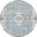 Square Machine Washable Traditional Light Gray Rug, wshtr3523