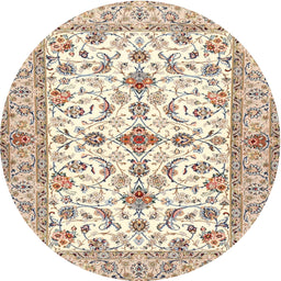 Square Machine Washable Traditional Dark Almond Brown Rug, wshtr3527