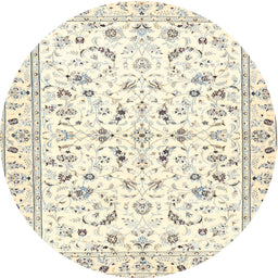 Square Machine Washable Traditional Parchment Beige Rug, wshtr3531