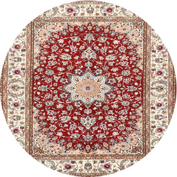 Square Machine Washable Traditional Fire Brick Red Rug, wshtr3538