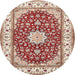 Square Machine Washable Traditional Fire Brick Red Rug, wshtr3538