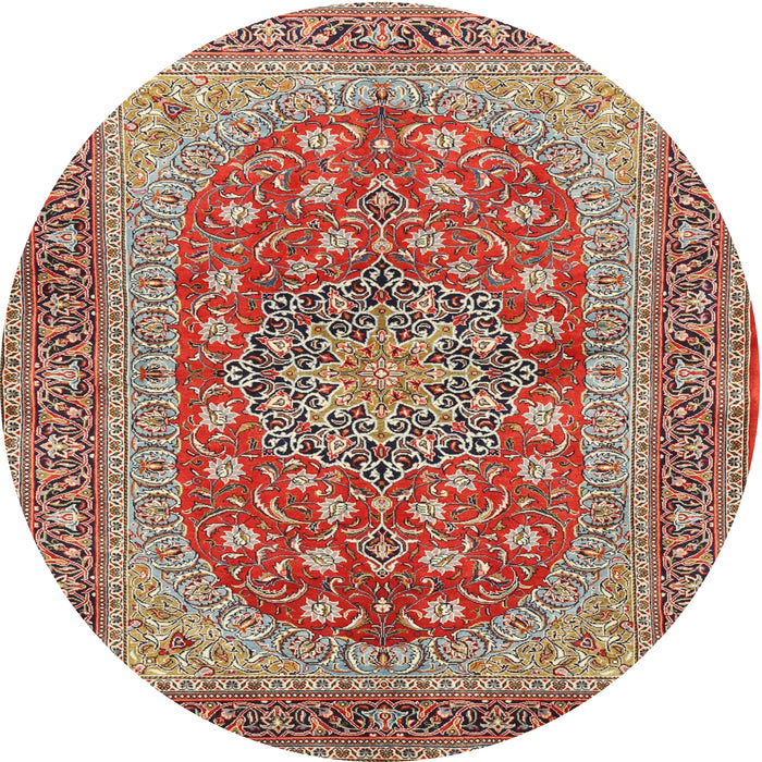 Square Machine Washable Traditional Fire Brick Red Rug, wshtr3544