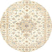 Round Traditional Beige Persian Rug, tr3555