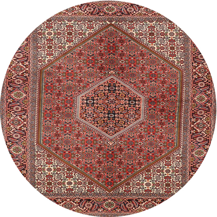 Round Traditional Red Persian Rug, tr3558