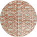 Round Traditional Rust Pink Persian Rug, tr3566