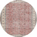 Square Machine Washable Traditional Orange Salmon Pink Rug, wshtr3572