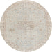 Round Traditional Gold Persian Rug, tr3576