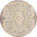 Round Traditional Camel Brown Persian Rug, tr3577