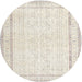 Square Machine Washable Traditional Champagne Beige Rug, wshtr3579