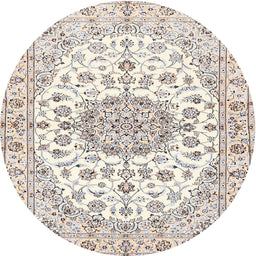 Square Machine Washable Traditional Champagne Beige Rug, wshtr357