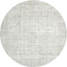 Square Machine Washable Traditional Pale Silver Gray Rug, wshtr3582