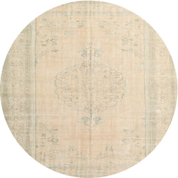 Square Machine Washable Traditional Deep Peach Orange Rug, wshtr3584