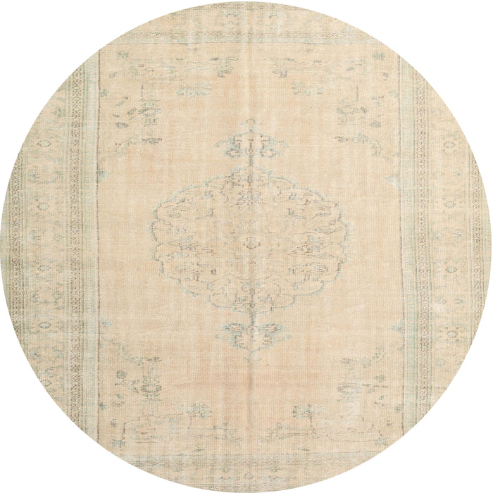 Square Machine Washable Traditional Deep Peach Orange Rug, wshtr3584