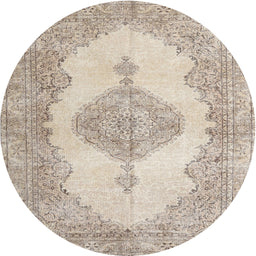 Square Machine Washable Traditional Camel Brown Rug, wshtr3589