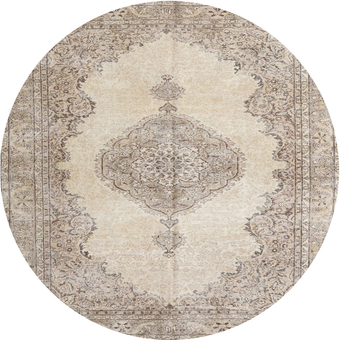 Square Machine Washable Traditional Camel Brown Rug, wshtr3589