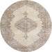 Round Traditional Camel Brown Persian Rug, tr3589