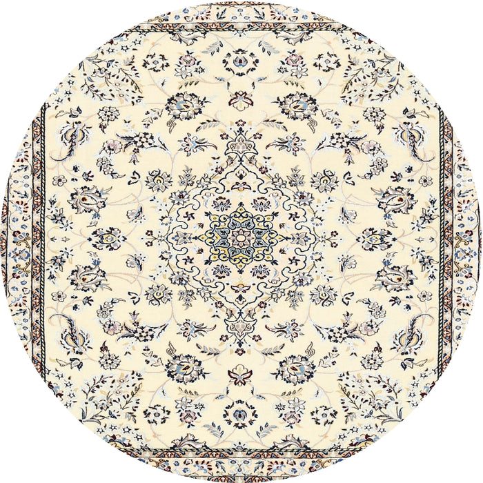 Square Machine Washable Traditional Parchment Beige Rug, wshtr358