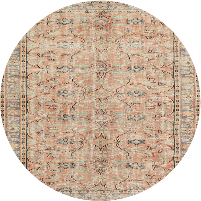 Round Traditional Brown Persian Rug, tr3607