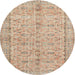 Round Traditional Brown Persian Rug, tr3607