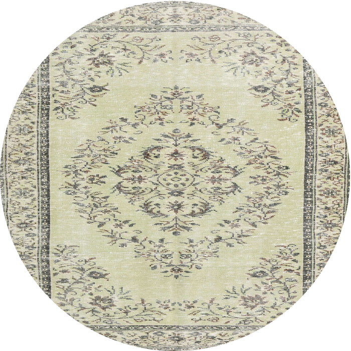 Square Machine Washable Traditional Brown Rug, wshtr3608