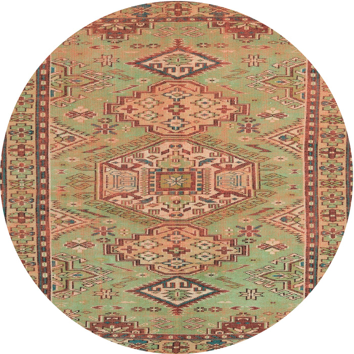 Round Traditional Red Persian Rug, tr3619