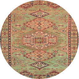 Square Machine Washable Traditional Red Rug, wshtr3619