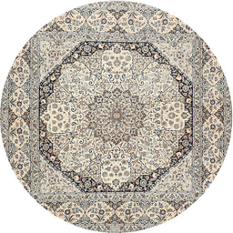 Square Machine Washable Traditional Wheat Beige Rug, wshtr361