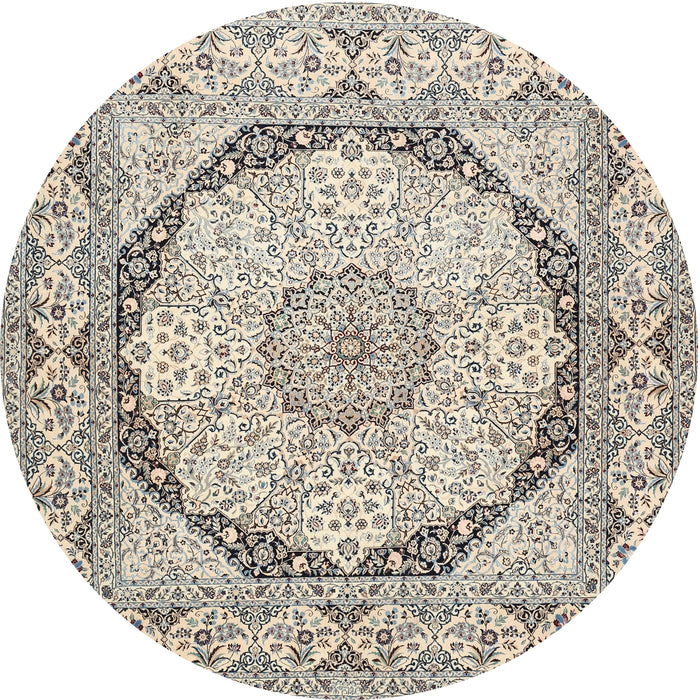 Square Machine Washable Traditional Wheat Beige Rug, wshtr361