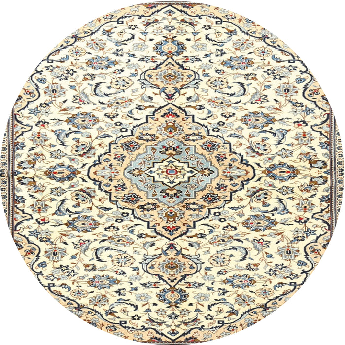 Square Machine Washable Traditional Khaki Green Rug, wshtr3634