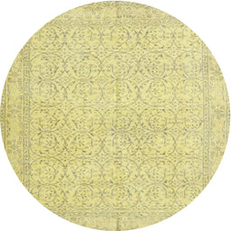 Square Machine Washable Traditional Metallic Gold Rug, wshtr3636