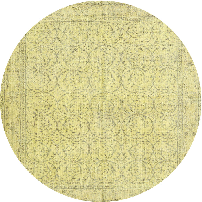 Square Machine Washable Traditional Metallic Gold Rug, wshtr3636