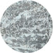 Round Traditional Silver Gray Persian Rug, tr3644