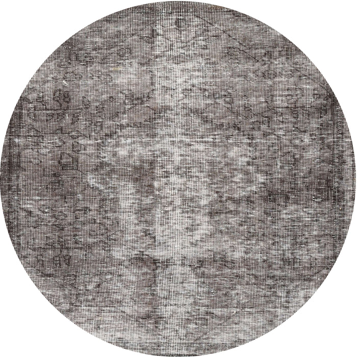 Square Machine Washable Traditional Gray Rug, wshtr3645