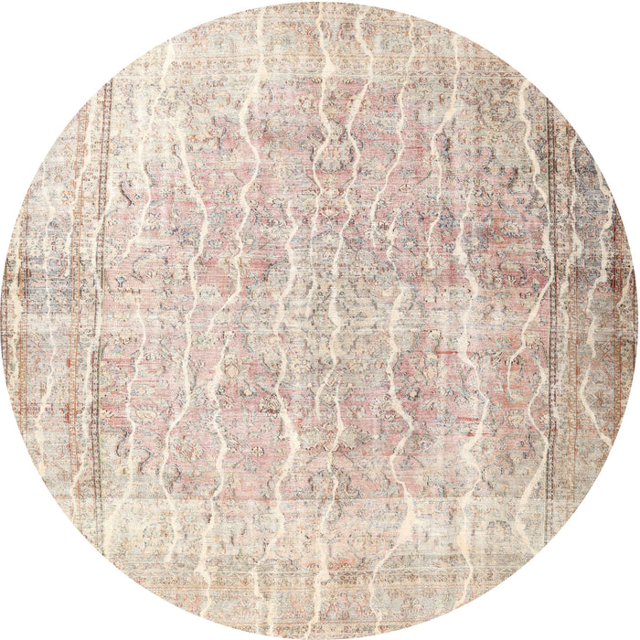 Square Machine Washable Traditional Wheat Beige Rug, wshtr3654