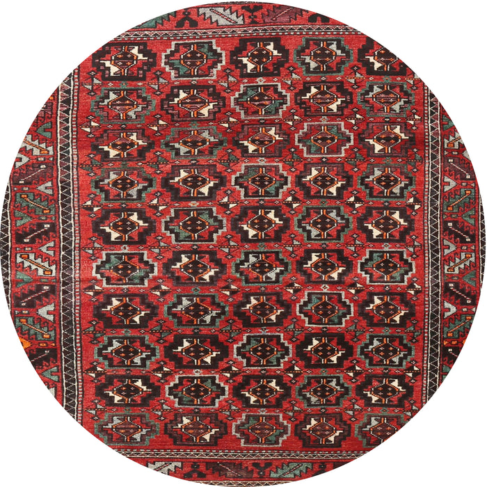 Round Traditional Brown Persian Rug, tr3657