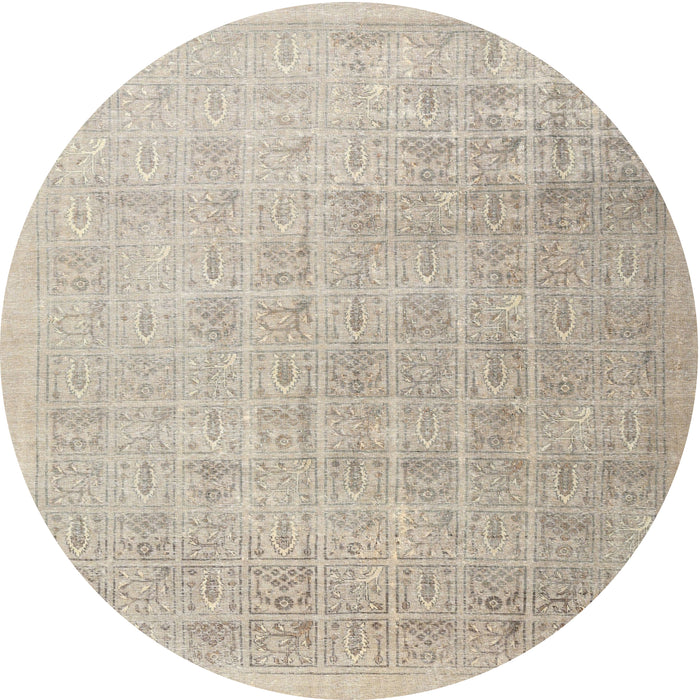 Round Traditional Camel Brown Persian Rug, tr3662