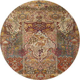 Square Machine Washable Traditional Dark Sienna Brown Rug, wshtr3686