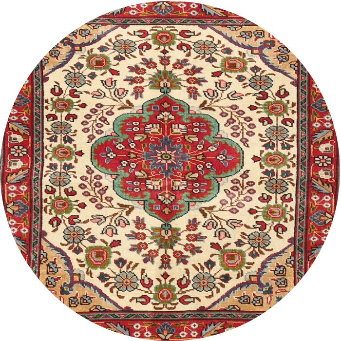 Square Machine Washable Traditional Red Rug, wshtr3693