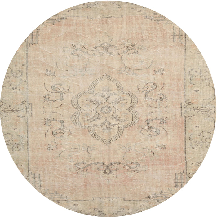 Round Traditional Brown Persian Rug, tr3713